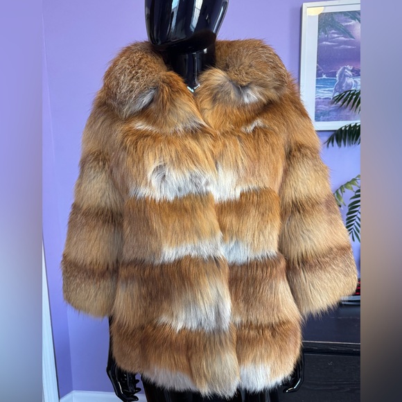 Luxurious Dominic Red Fox Golden  Fur coat  Jacket - Picture 3 of 17